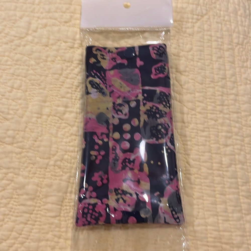 New! Colorful Batik Fabric eyeglass holder